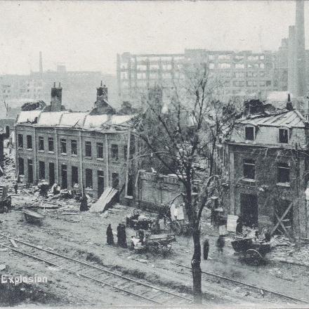 Vista del quartiere Moulin dopo l'esplosione. © Wikipedia - Verlag K. B - public domain