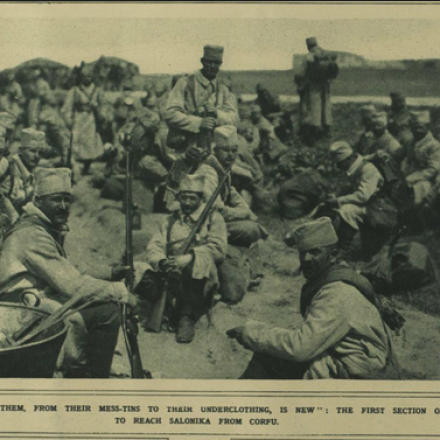 Truppe serbe a Corfù. Fonte: the illustrated firstworld war.