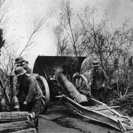 Artiglieria tedesca,Verdun. Fonte: Archivio federale tedesco