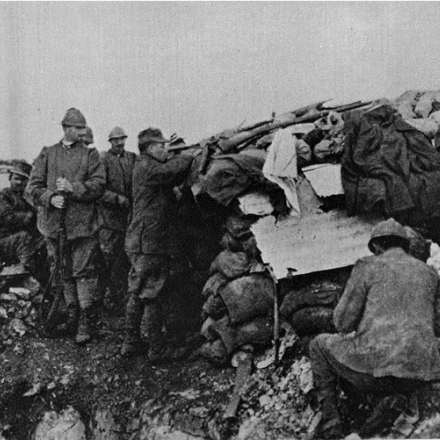 La brigata Catanzaro alla quota 208, 1916. Dal Volume "Storia illustrata", n. 2, 1981 - Fonte: ©Museo civico del Risorgimento di Bologna 