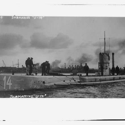 Il sottomarino tedesco "U-14" - Fonte: Library of Congress.Call Nr: LC-B2- 3292-7