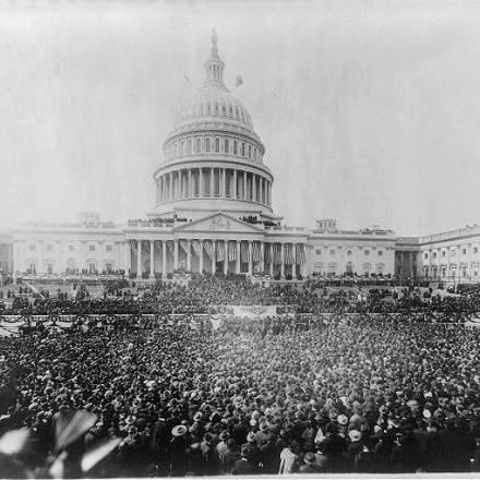 Il giuramento del Presidente americano di W. Wilson - Fonte: Library of Congress. Digital Id: cph 3a19345 