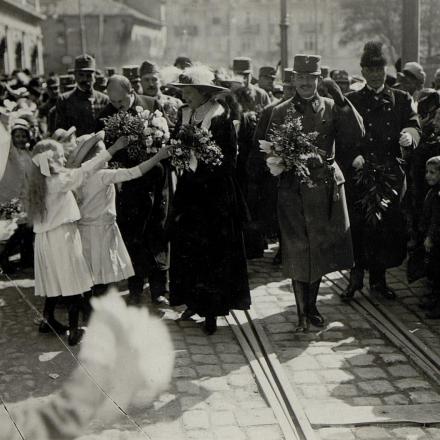 La coppia imperiale a Bolzano. Fonte Europeana