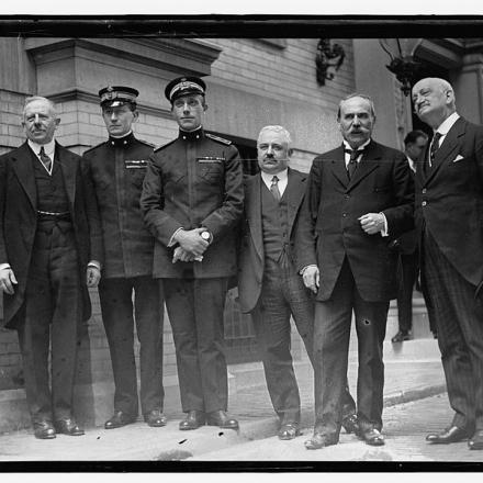 Maggio 1917 - La Delegazione italiana durante negli USA Porsarelli, Marconi, Principe di Undina, Francesco Saverio Nitti, Curfilli, Arlotta
