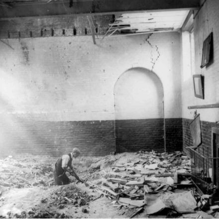 Bombardamento di una scuola a Londra. 1917