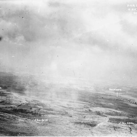 Ricognizione aerea dell'area di Becelaere, 9 km. a est di Ypres, 15 agosto 1917. © IWM (BOX 7007-37-P4AE-28J-1917)