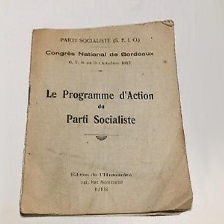 Programma del Partito Socialista - Congresso di Bordeaux