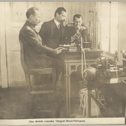 Il telegrafo russo diretto Brest-Pietrogrado. © National Library of Denmark object 178382_en