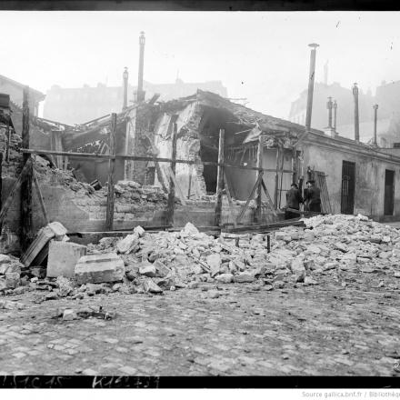 Raid di bombardieri tedeschi Gotha  a Parigi, 30/1/18, Ospedale di Broca   © BNF Gallica - Agence_Rol_ark_12148_btv1b53004111t