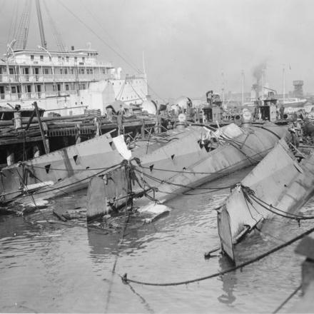 La costruzione dell'ultimo tipo di sottomarino americano presso la Union Iron Works, San Francisco. © IWM Q 110337