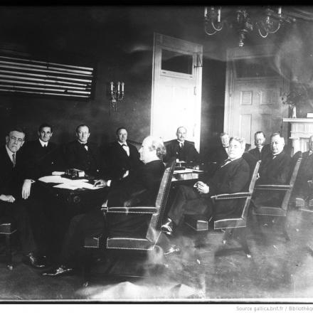 Woodrow Wilson, Presidente degli Stati Uniti e il suo gabinetto © BNF Gallica - Agence Rol ark_12148_btv1b6933998f