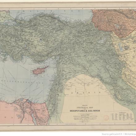 Teatro delle guerre: 1914-1918. Mesopotamia e Asia Minore. © BNF Gallica - Département Cartes et plans ark_12148_btv1b53064713v - G. Philip and son (London)