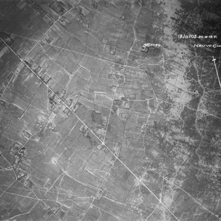 Ricognizione aerea. L'area di Neuve Chapelle il 20 Maggio 1918 © IWM 