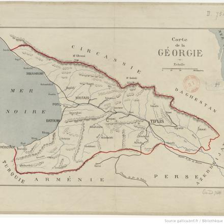 Carta della Georgia,1920.  © B. N. F.  - ark_12148_btv1b8446405g
