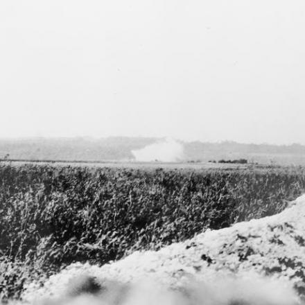 L'artiglieria tedesca bombarda le linee americane vicino a Chateau-Thierry, il 20 luglio 1918. © IWM (Q 70710)