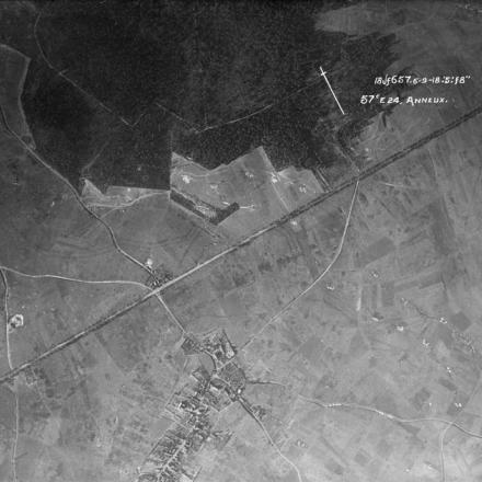 Ricognizione aerea del 6 settembre 1918. Area di Anneux. © IWM (BOX 864-657-18JF-57C-1918) 