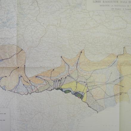 Mappa - Le linee raggiunte dall'esercito alleato tra il 24 ottobre e il 4 novembre 1918. © difesa.esercito.it 