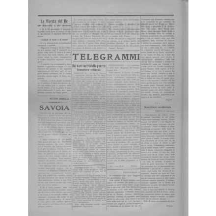 Seconda pagina del Bollettino della guerra del 29 maggio 1915