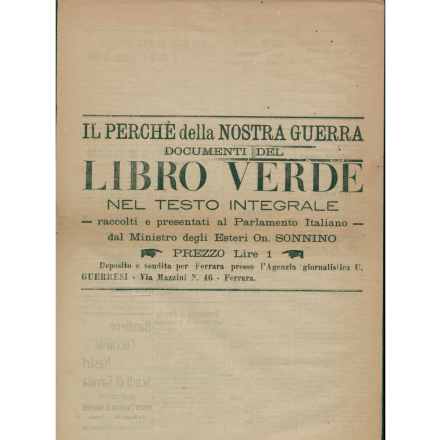 Quarta pagina del Bollettino della guerra del 1°giugno 1915