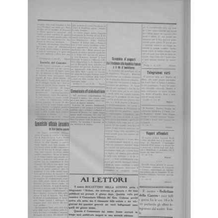 Seconda pagina del Bollettino della guerra del 5 giugno 1915