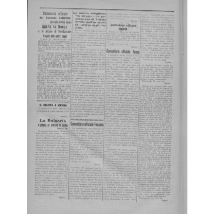 Seconda pagina del Bollettino della guerra del 11 giugno 1915