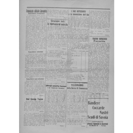 Terza pagina del Bollettino della guerra del 11 giugno 1915