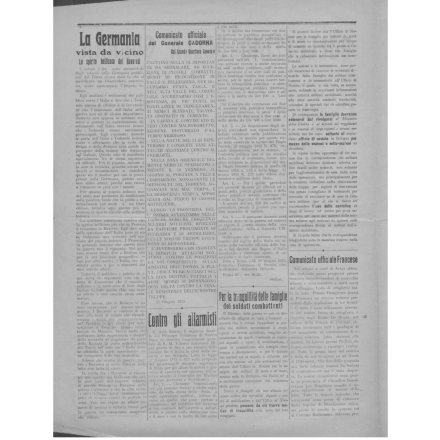 Seconda pagina del Bollettino della guerra del 22 giugno 1915