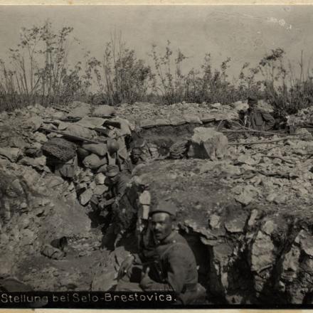  Trincea austriaca a Brestovizza  - © Austrian National Library n. 221 P.D. 