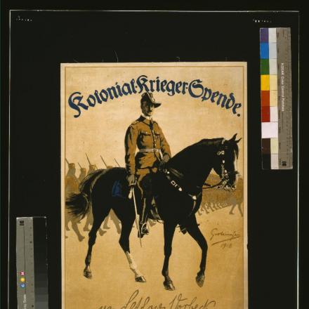 Poster che mostra il generale Paul Emil von Lettow-Vorbeck a cavallo. © Congress Library pnp_cph.3g11559