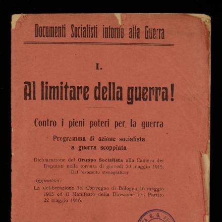 Dichiarazione del Gruppo Socialista alla Camera: 20 maggio 1915. © Fondazione Gramsci