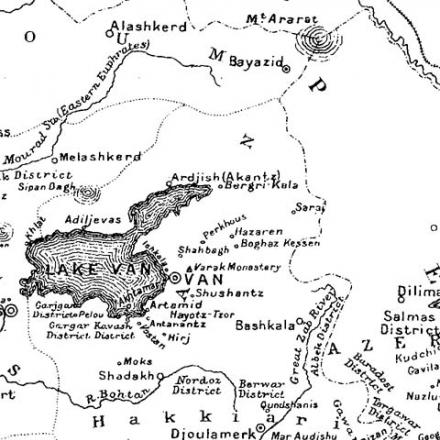 Mappa di Van  e del vicino distretto di Urmiya. © wikipedia - Author unknown - public domain