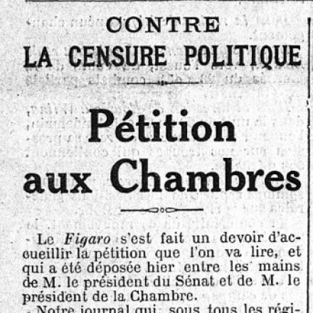Prima pagina del quotidiano "le Figaro"