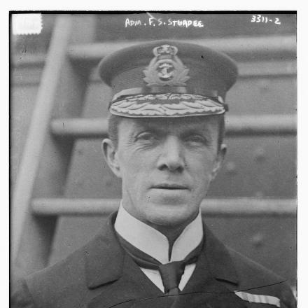 L’Ammiraglio Frederick Doveton Sturdee, comandante della Royal Navy nella battaglia delle Isole Falkland. © Congress Library pnp_ggbain.17946