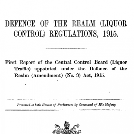 Liquor Control Regulations, 1915