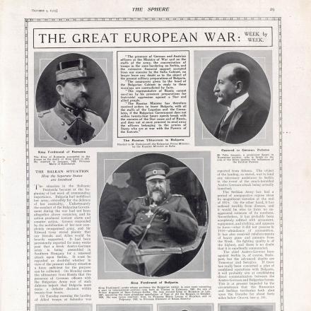 The Sphere del 9 ottobre 1915, La situazione nei Balcani