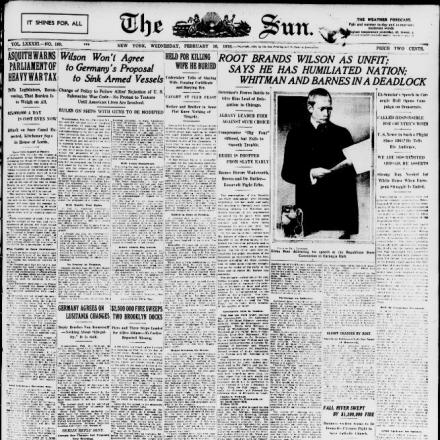 The sun (New York) 1833-1916 - Fonte: Library of Congress
