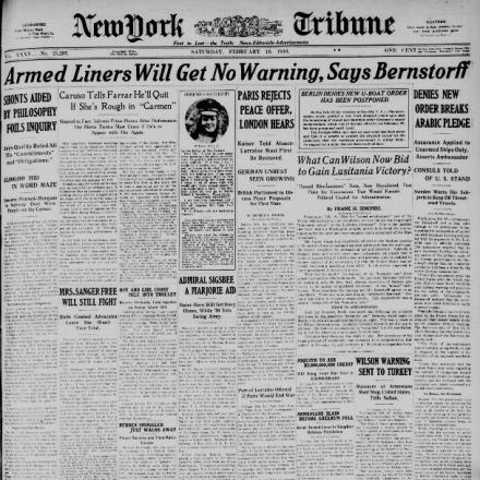 Stati Uniti protestano con la Turchia per il massacro degli armeni - NY Tribune 1916, Library of Congress