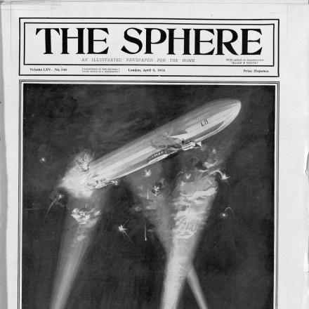 Zeppeling L15 sulla cosa est inglese. Fonte: The Sphere 8 aprile 1916, The illustrrated First World War