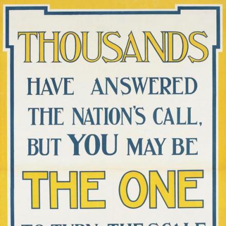 Poster di reclutamento in Gran Bretagna - Fonte: Imperial War Museum © IWM (Art.IWM PST 5143) 