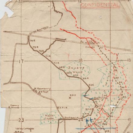 Mount Sorrel, le posizioni canadesi dopo il primo attacco. © Canadian War Museum 19870027-0181