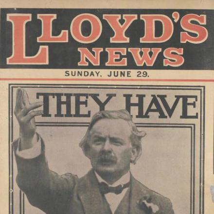 Lloyds George, copertina Lloyd's News - Fonte © IWM (Art.IWM PST 12984)
