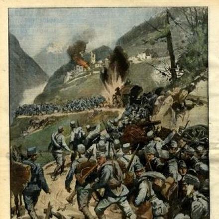 Avanzata delle truppe italiane - Fonte: Domenica del Corriere 9-16 luglio 1916