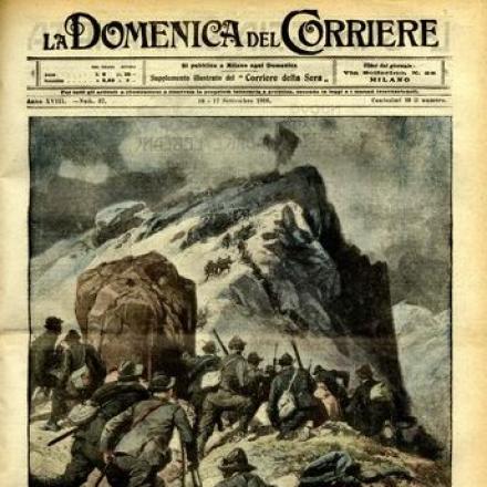 Alpini in azione - Fonte: La Domenica del Corriere 10-17 Settembre 1916 