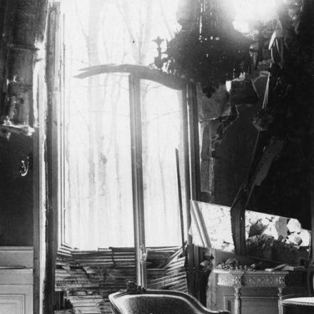Seconda battaglia di Aisne. Salotto di una villa francese a St. Quentin, aprile 1917.© IWM (Q 87694)