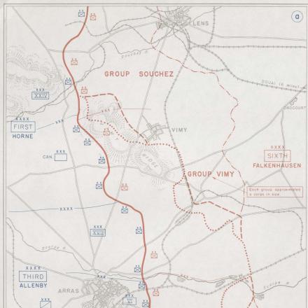 La battaglia di Arras (mappa)