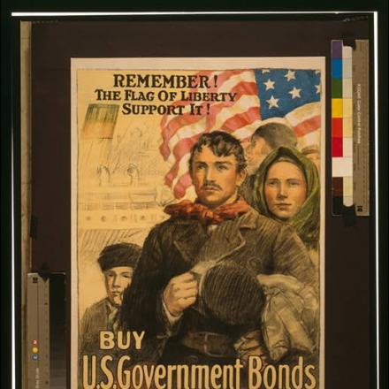 Titoli di stato U.S.A. 3 ° prestito di libertà, 1917. © Congress Library_pnp_cph.3g09560