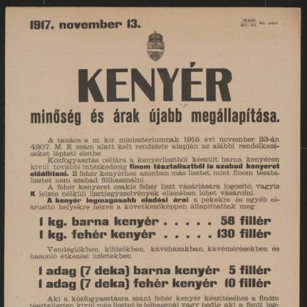 Qualità e prezzo del pane - Budapest - 13/11/1917 © 2059502 bildarchivaustria 14255754