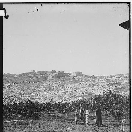 Vista da nord di Mukhmas. Fronte asiatico ed egiziano, nord-est di Gerusalemme. © Congress Library pnp_matpc.01042 - half