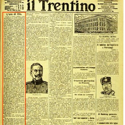 La prima pagina de "il Trentino"