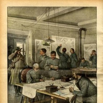 Prima dell'azione - Fonte: La Domenica del Corriere 21 - 28 maggio 1916